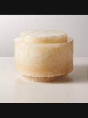 CB2 Cream Onyx Decorative Lidded Box